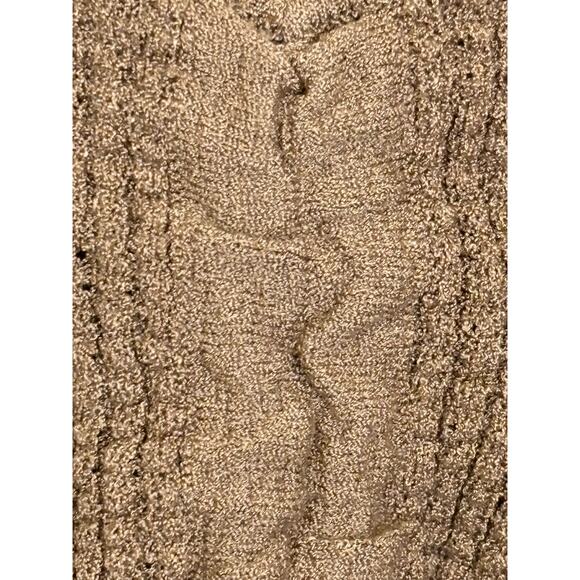 White Fox Cropped Balloon Sleeve Neutral Minimalist Sweater NEW Size Small - Picture 5 of 7